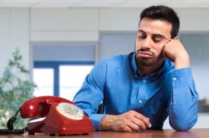 Man waiting for a phone call