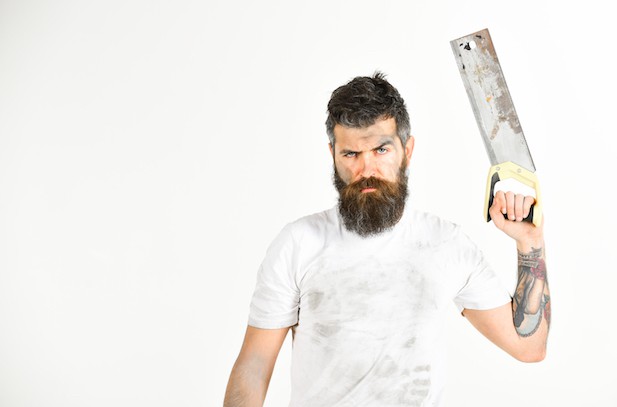 A tradesperson deciding whether to come off the tools